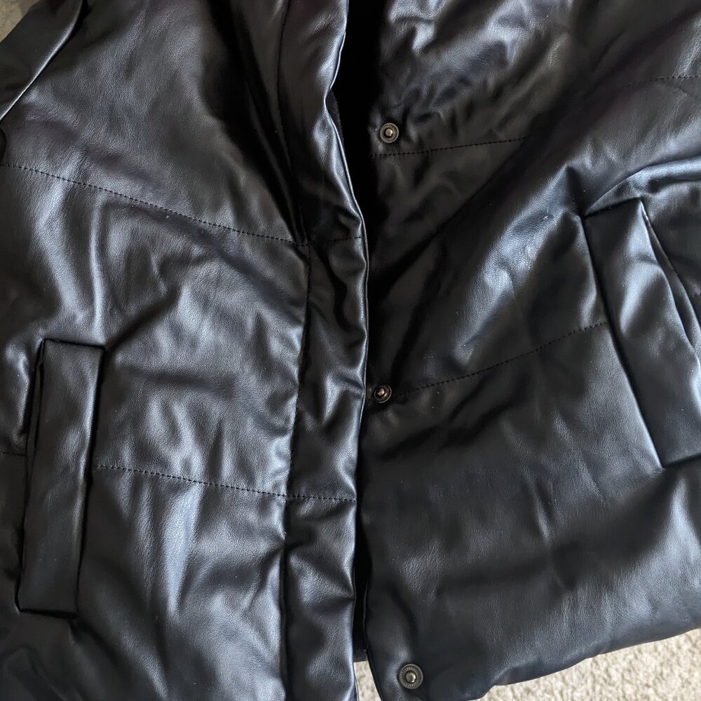 Nice Black Fur leather jacket